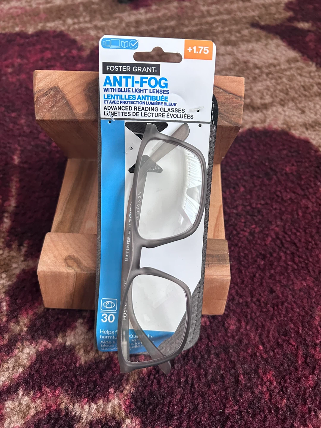 Foster Grant Anti-Fog Reading Glasses +1.75