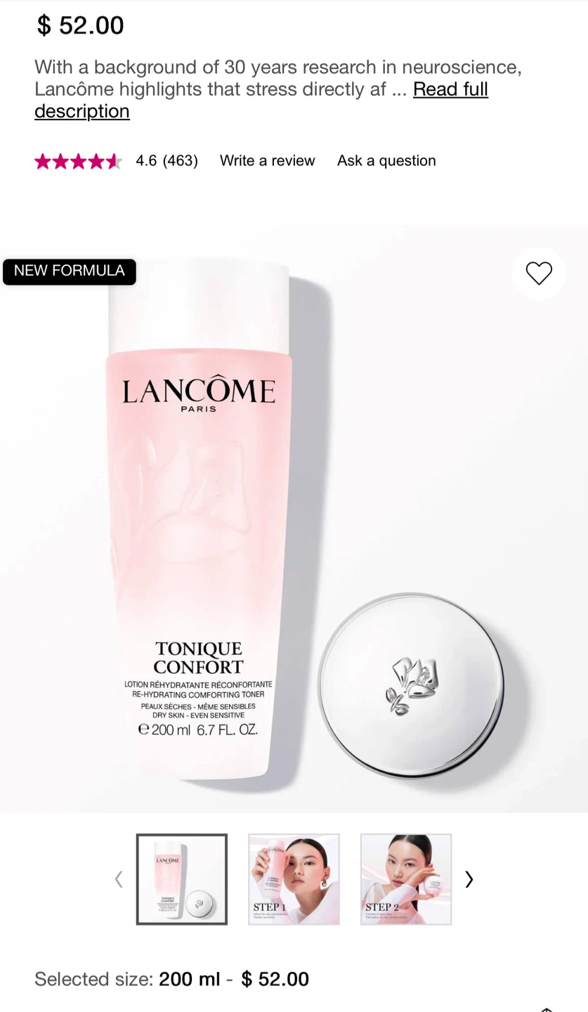 Lancôme Tonique Confort Re-hydrating Comforting Toner 50 ml