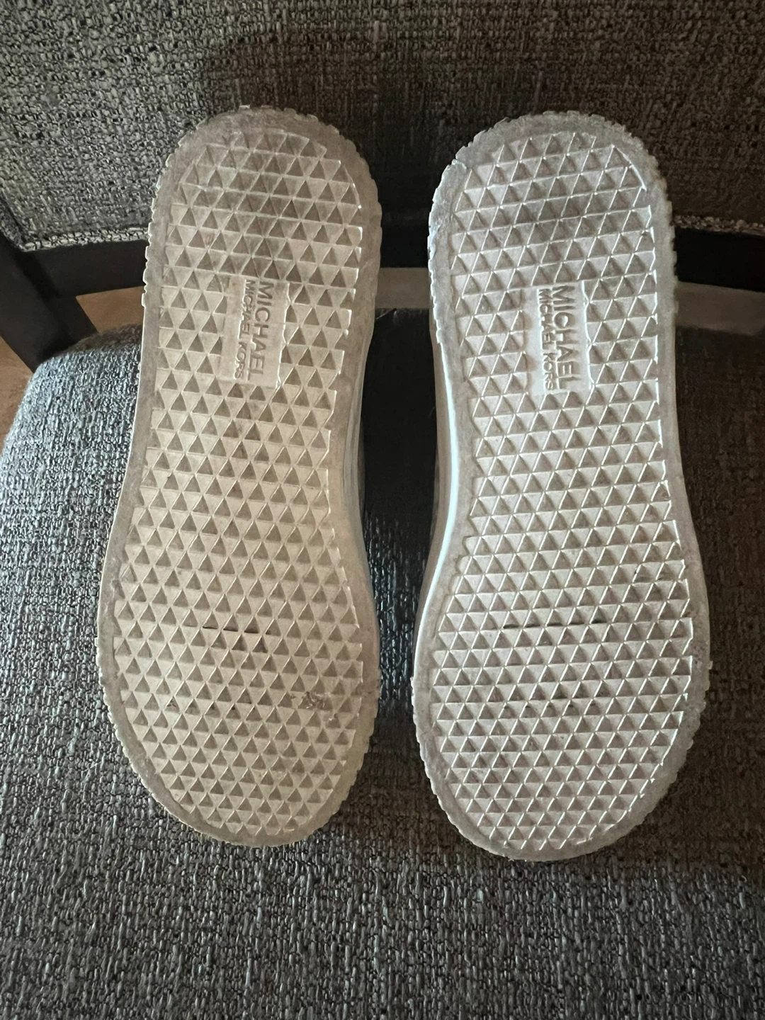 Michael Kors White Logo Mid-Top Sneakers Size 2 - photo 3