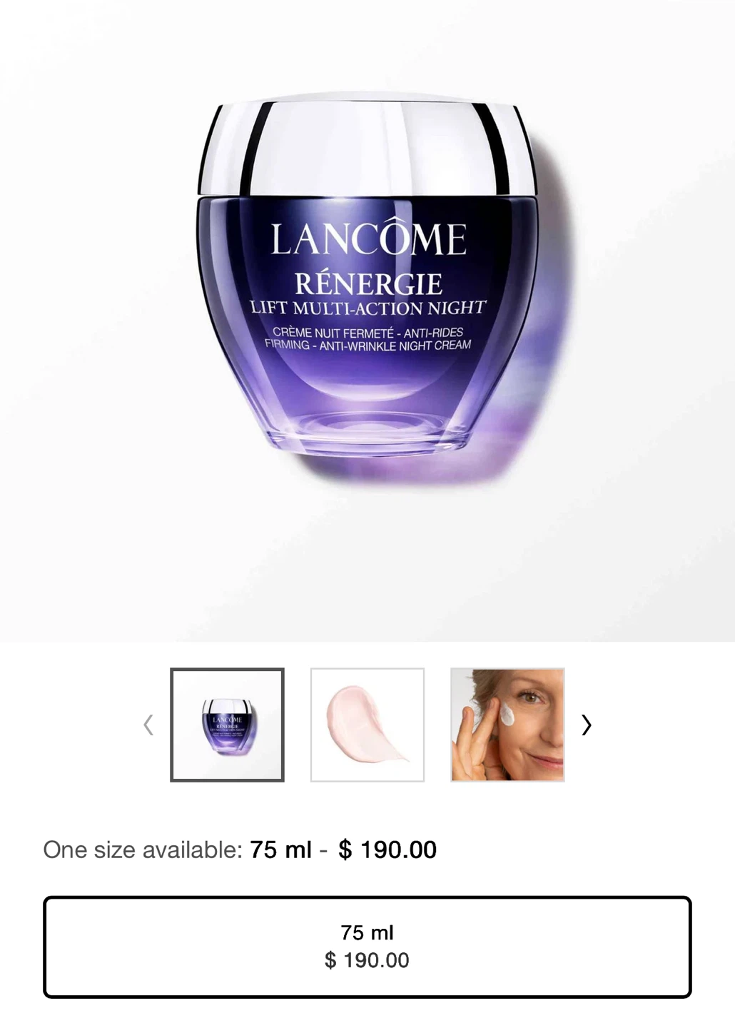 Lancôme Rénergie Lift Multi-Action Night Cream 15 ml