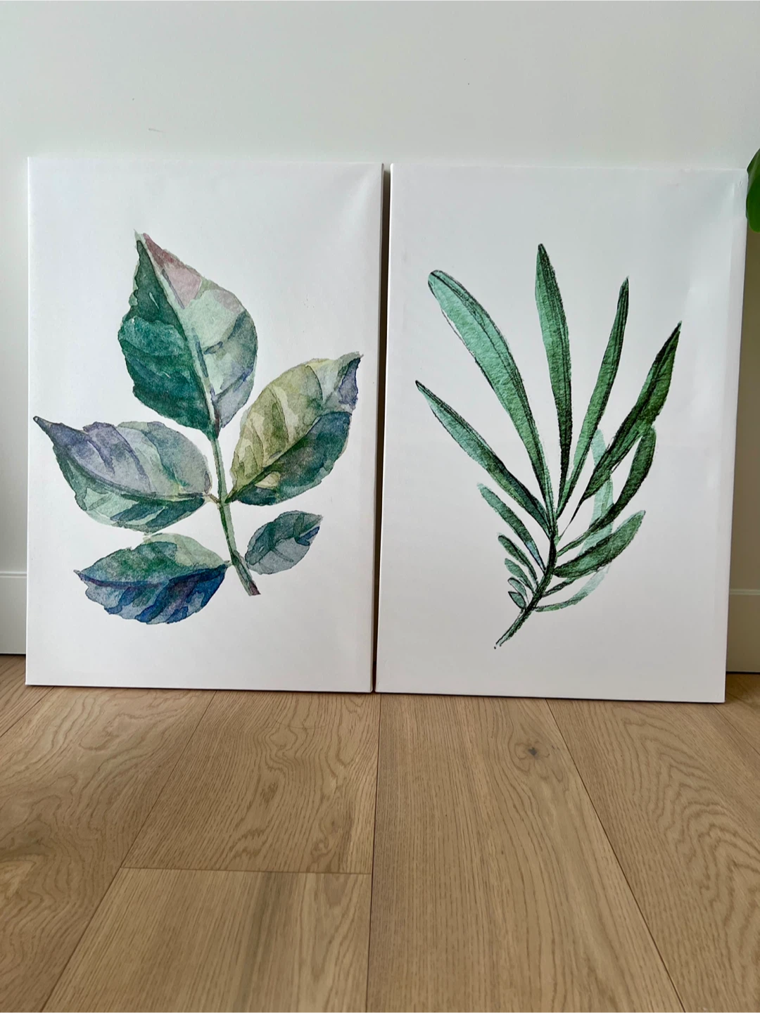 Set of 2 Watercolour Leaf Prints