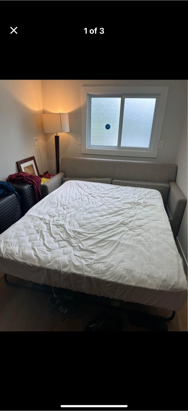 Sofa pulled out bed & sofa chair