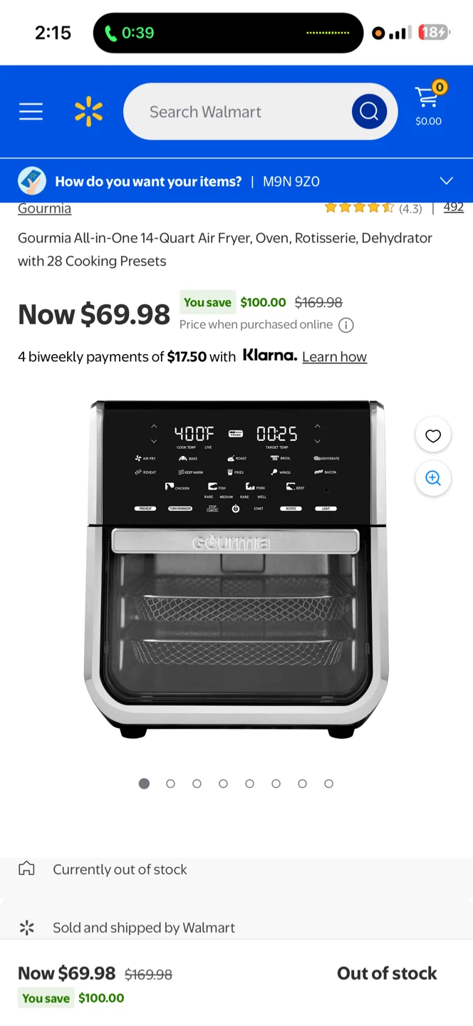 Gourmia 14-Quart Air Fryer Oven