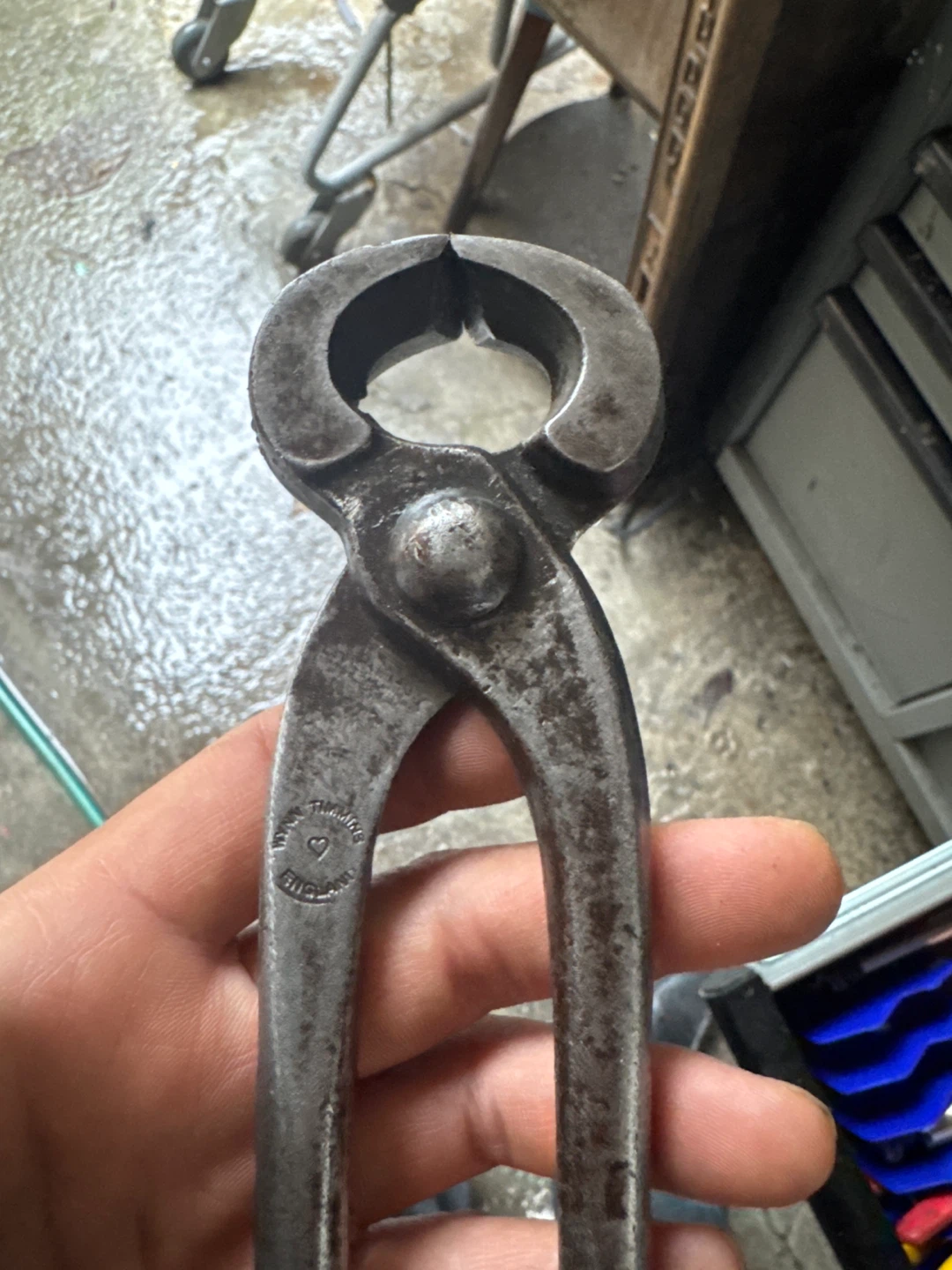 Vintage W. Timmins England forged nippers old blacksmith - photo 2