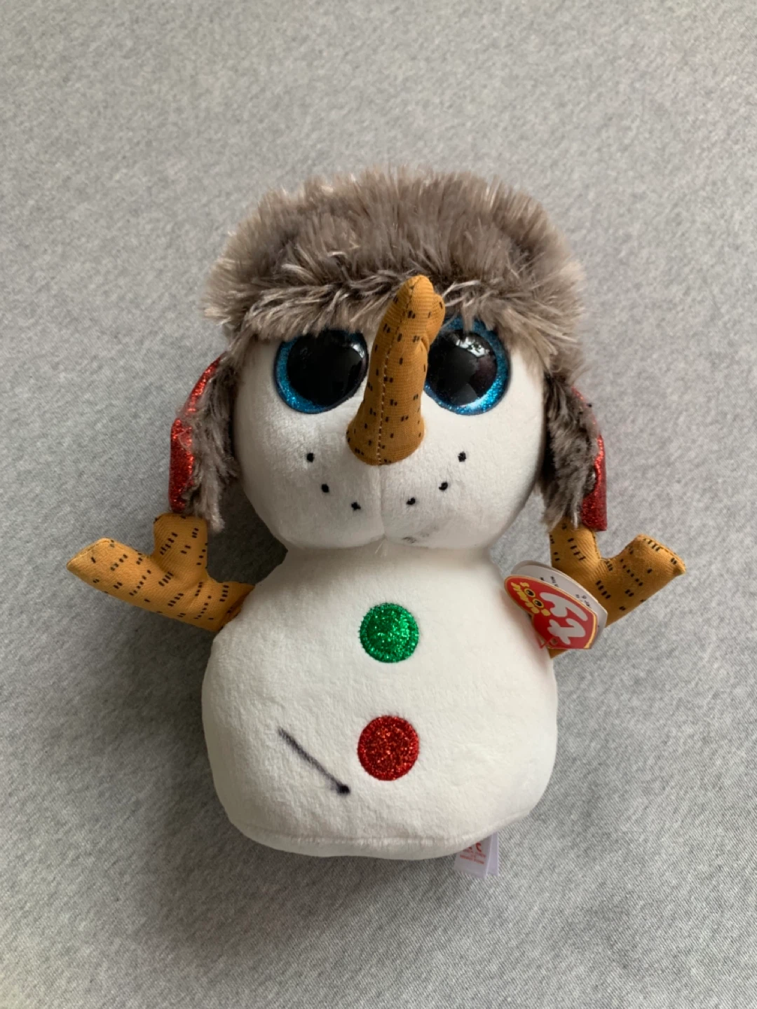 Ty Beanie Boos Buttons Snowman Plush