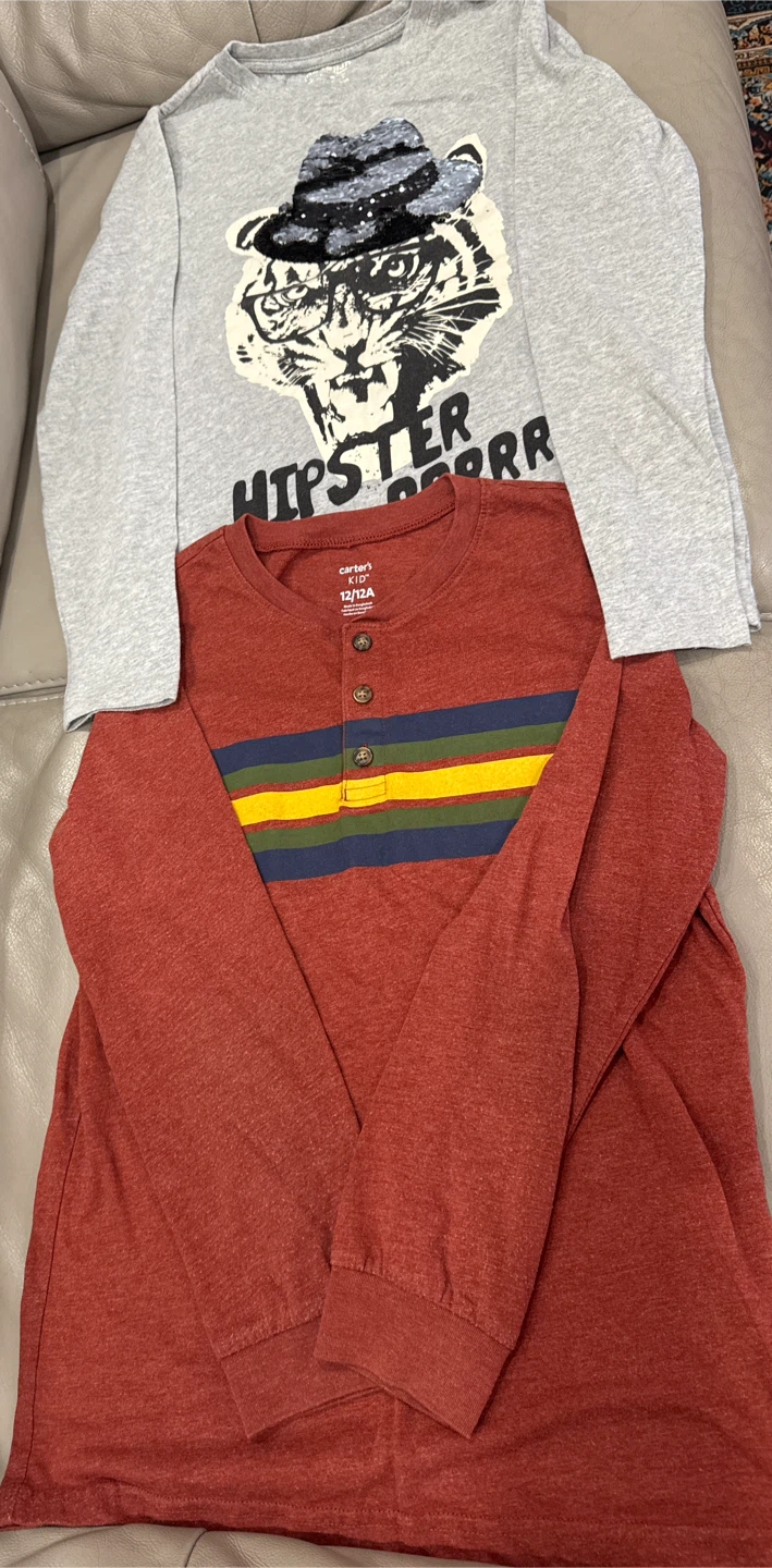 Kid's Long Sleeve T-Shirts - Size 12/12A