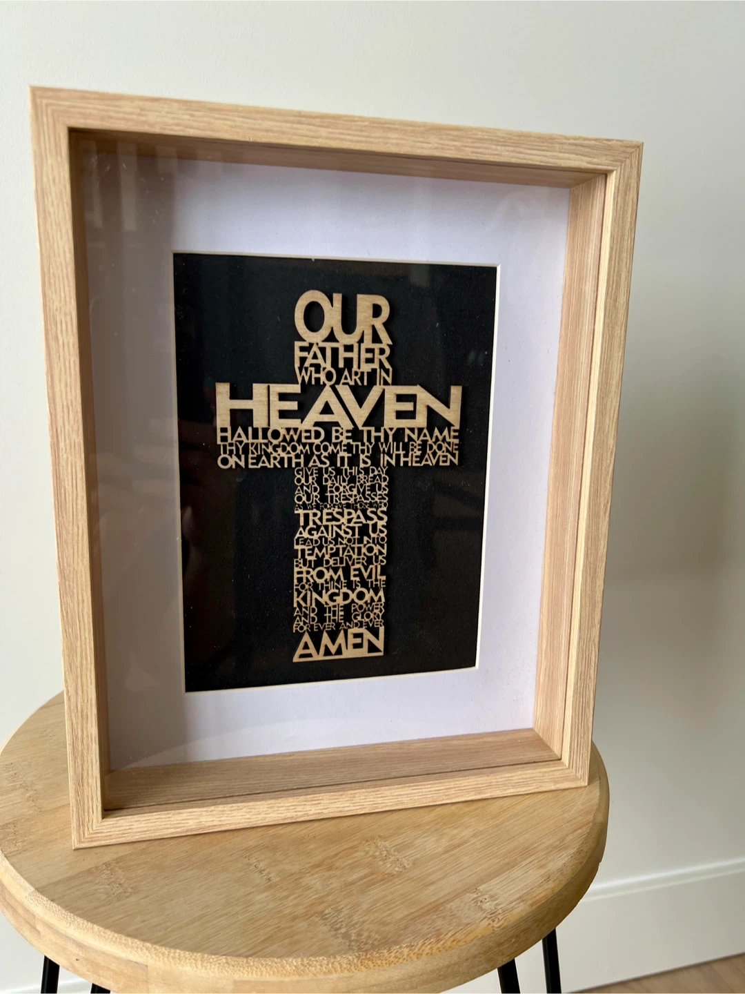 Framed "Our Father" Prayer Wall Art