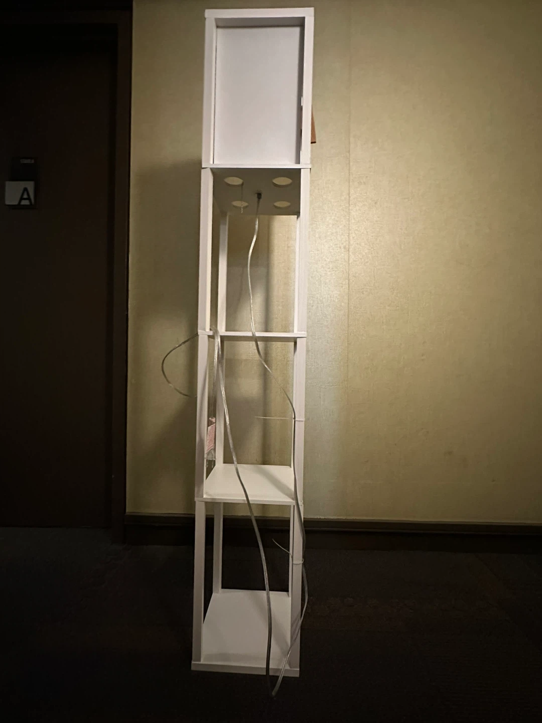 Brightech Maxwell Modern Shelf Floor Lamp - White
