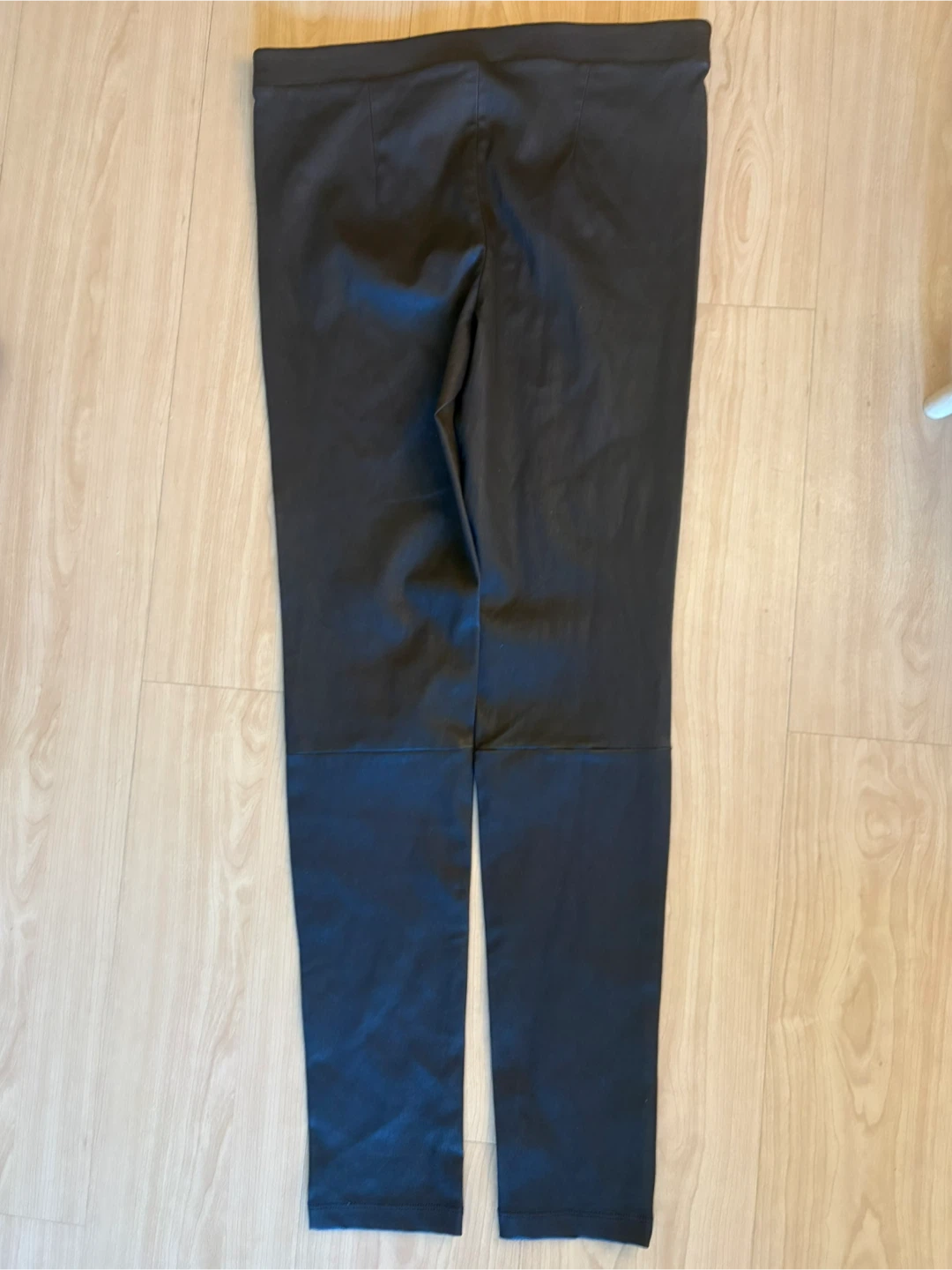 Theory "ADBELLE L2" Chocolate Brown Leather Leggings Size 12 - photo 5