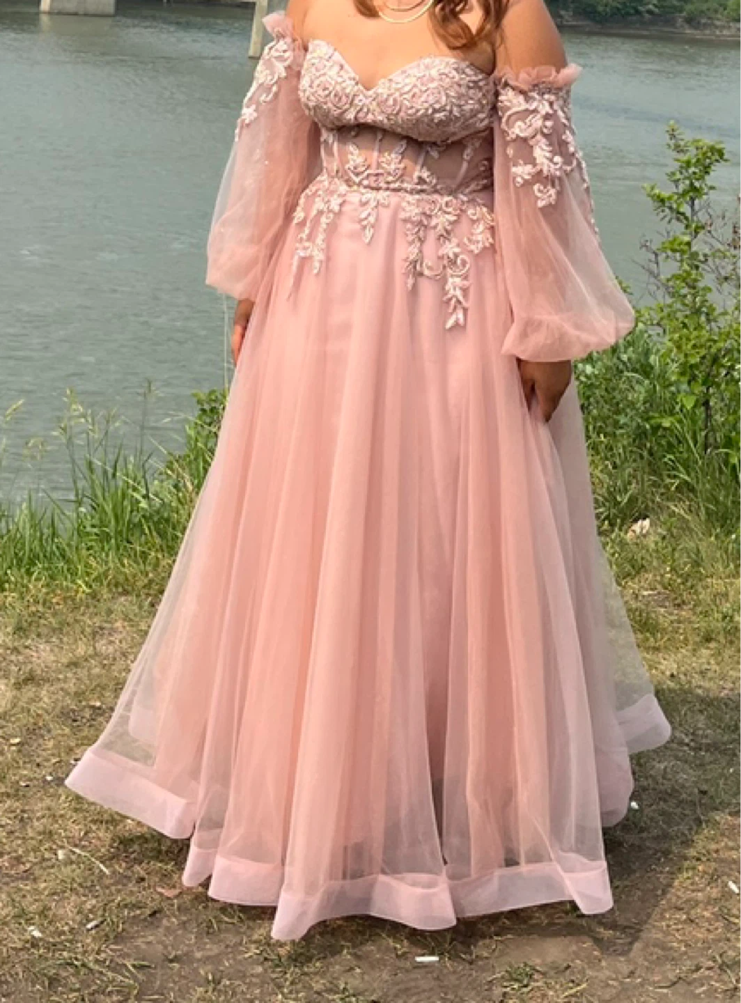 Dusty rose grad dress - photo 3