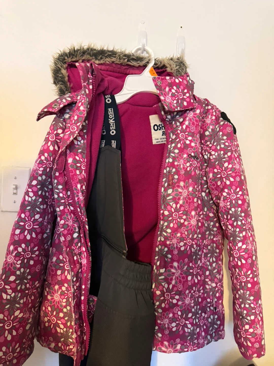OshKosh B'gosh Ski Suit Set - Pink Floral - Size 10 - photo 4