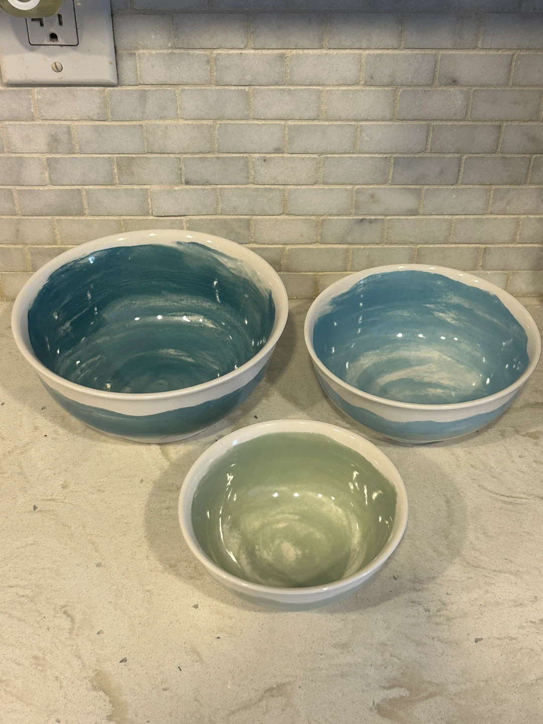 Pepper + Vetiver Set of 3 Nesting Bowls - photo 3