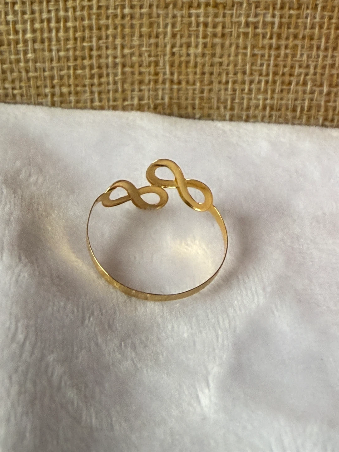 Gold Tone Infinity Ring size 8 - photo 2