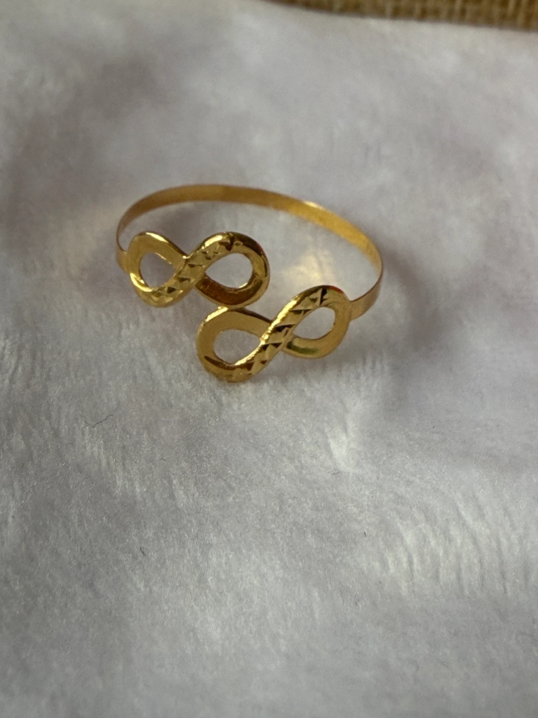 Gold Tone Infinity Ring size 8