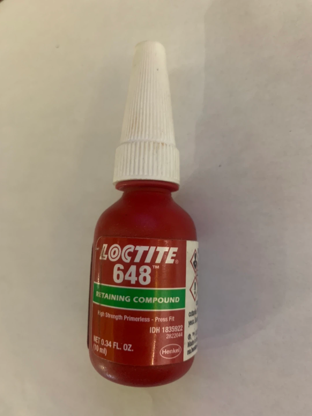 Loctite 648 Retaining Compound - 0.34 fl. oz. - photo 2