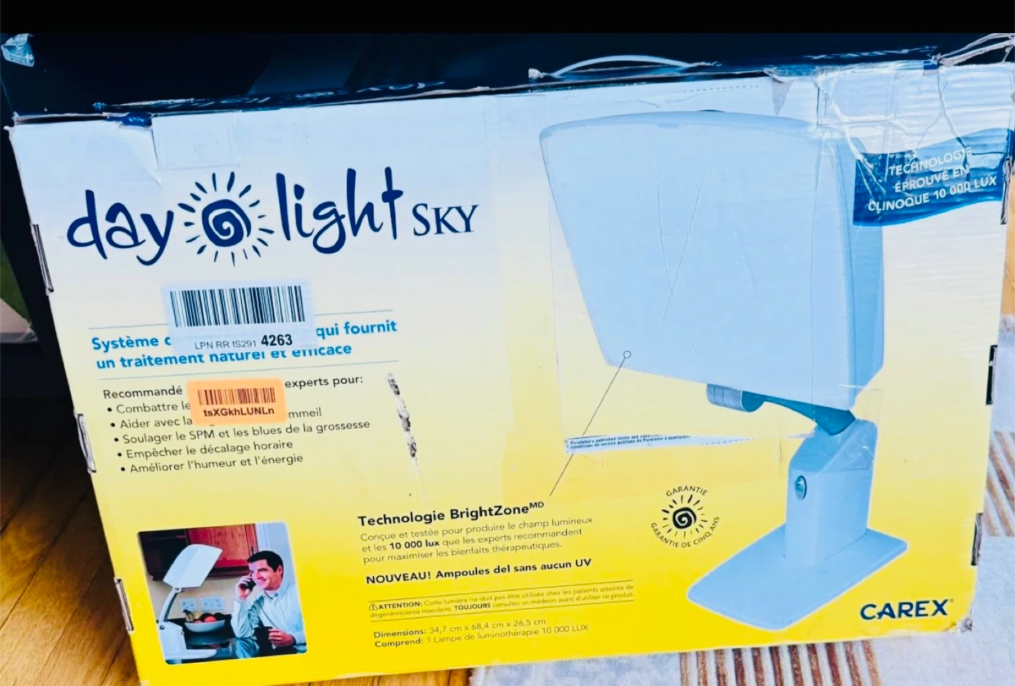 Carex Day-Light Sky Bright Light Therapy Lamp 10,000 LUX White - photo 3