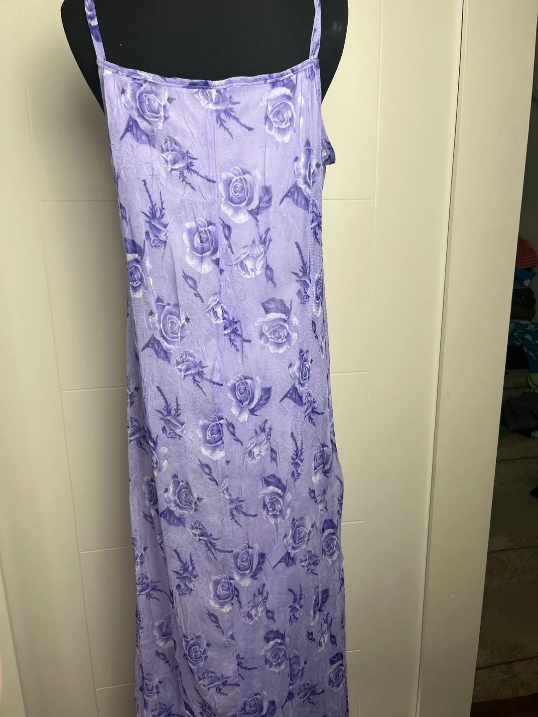 Lavender Rose Print Dress with Matching Cardigan Size S/M - photo 5