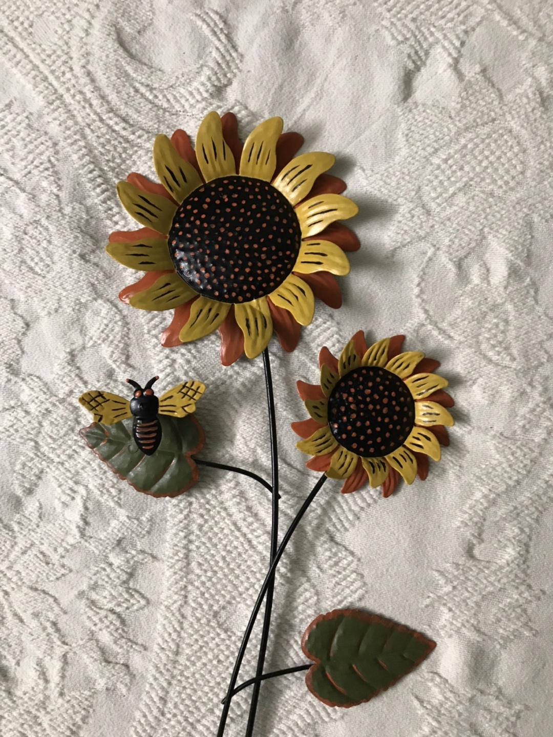 Metal Sunflower and Bee Garden Stake - photo 2