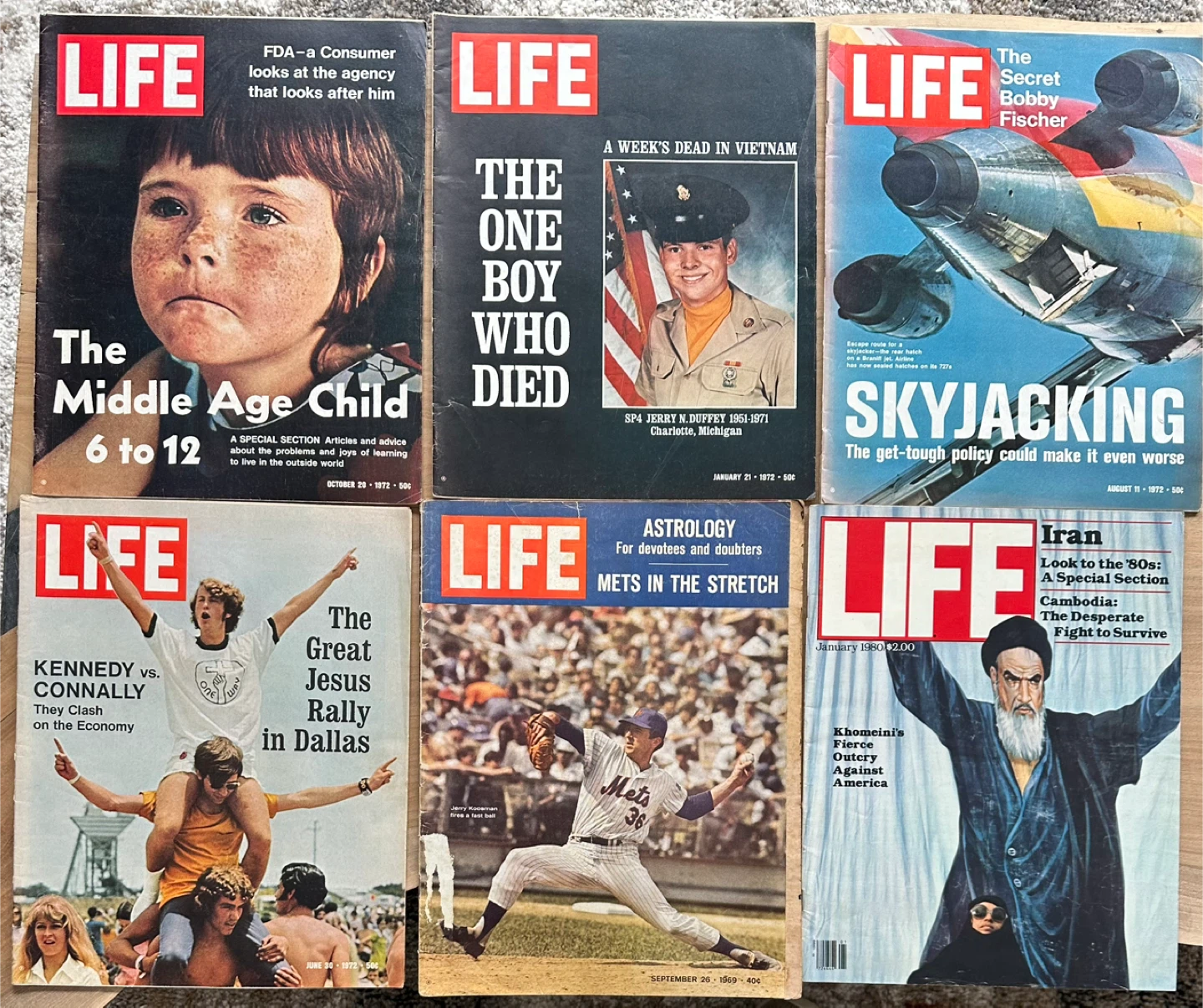 Vintage LIFE Magazine Collection ($10.00 each)