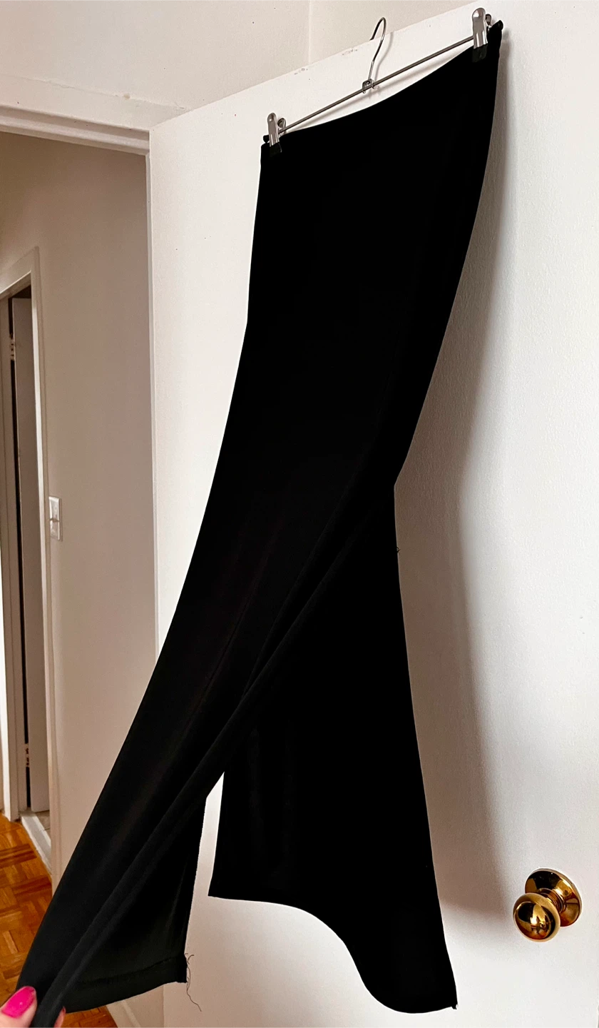 Black Maxi Skirt with 2 sides slit - photo 3