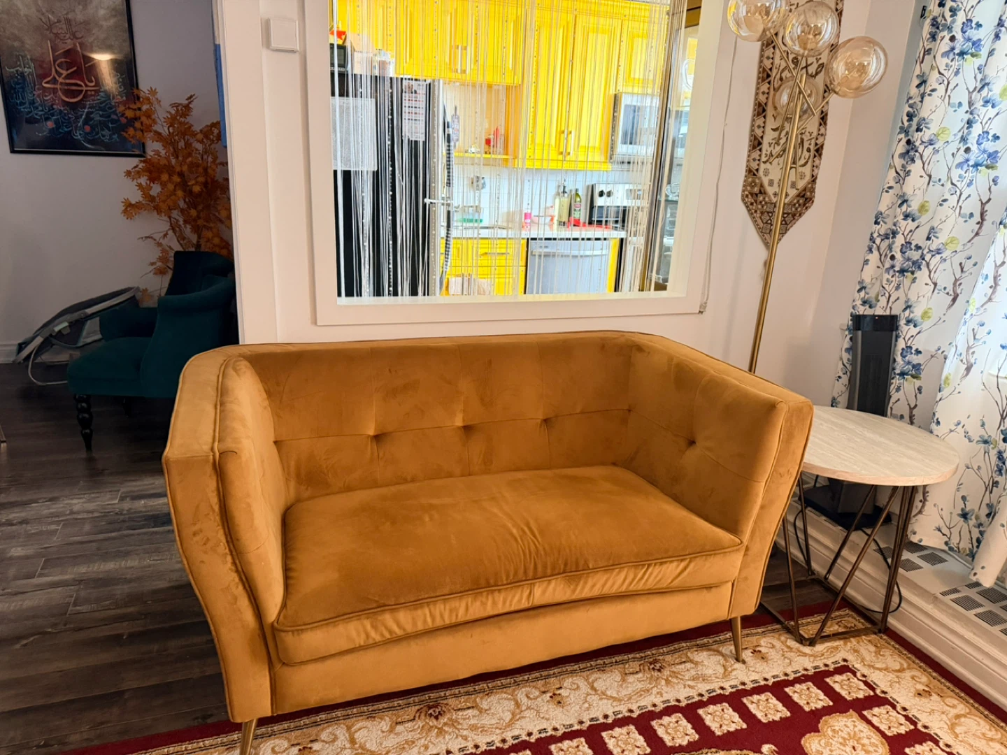 Structube Caramel Velvet sofa set - photo 3
