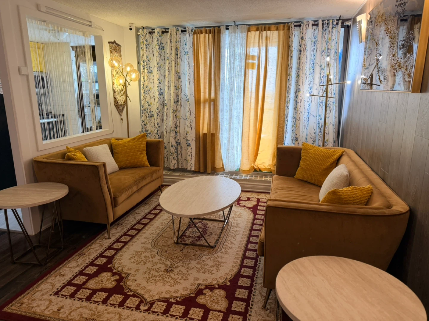 Structube Caramel Velvet sofa set - photo 2