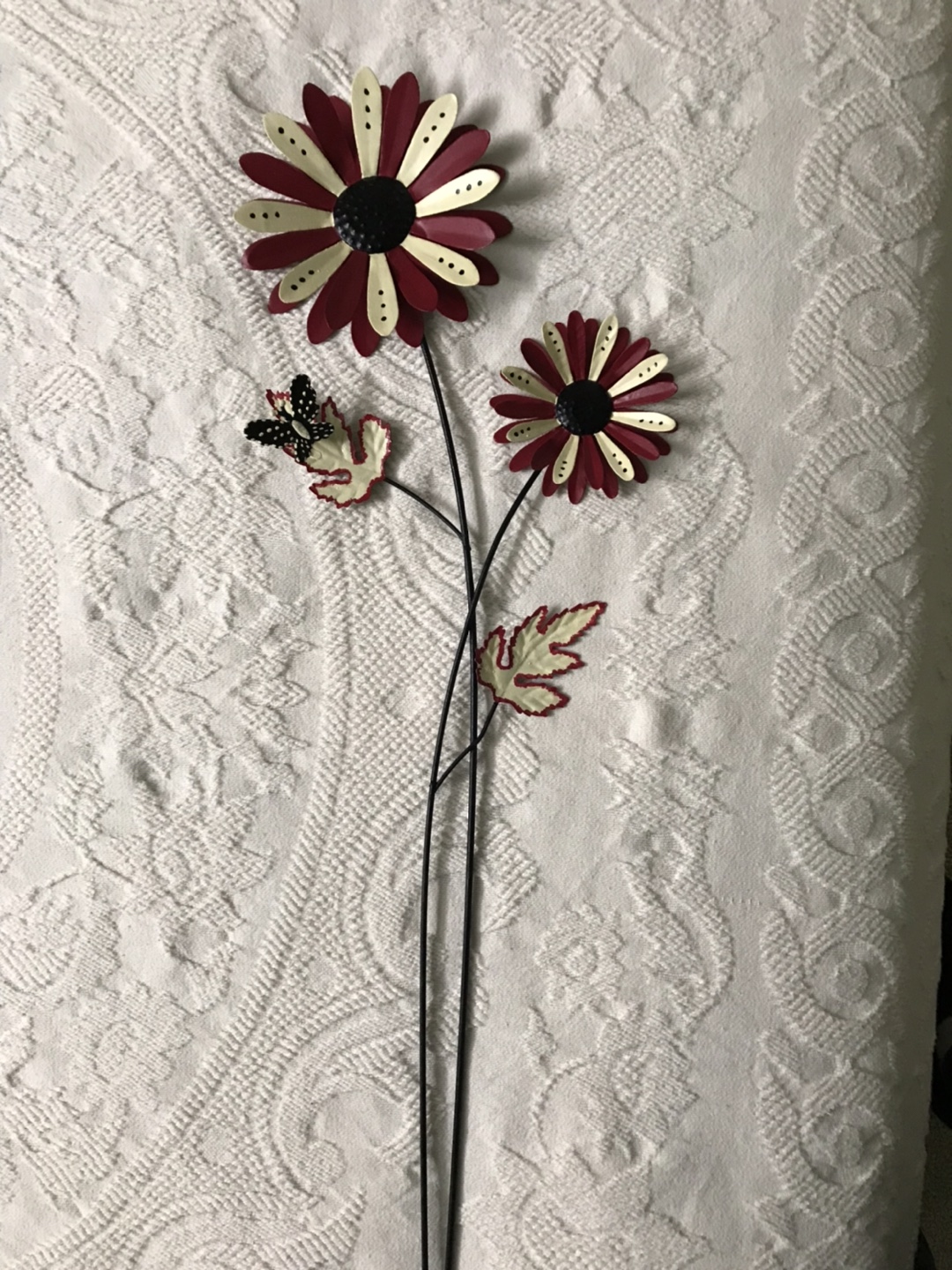 Metal Flower Garden Stake
