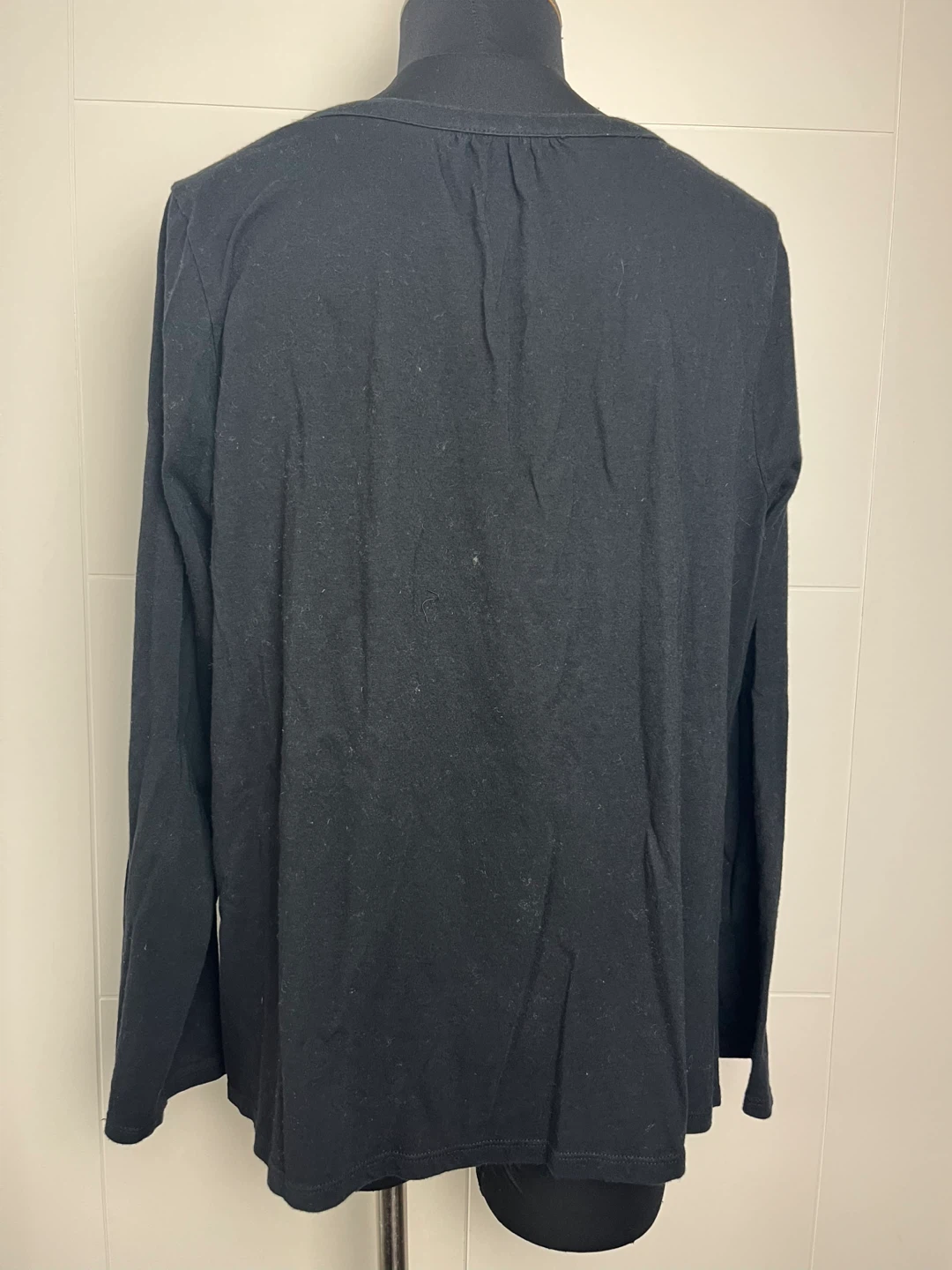 Lane Bryant Black Sequin V-Neck Long Sleeve Top - photo 2