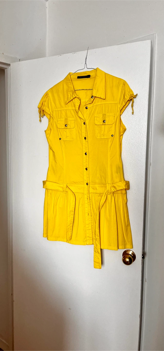 Zeta Moda Yellow Short Dress Size M - photo 3
