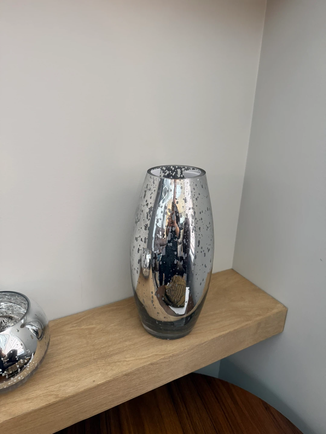 Silver Mercury Glass Vase and Candle Holder Set - photo 3