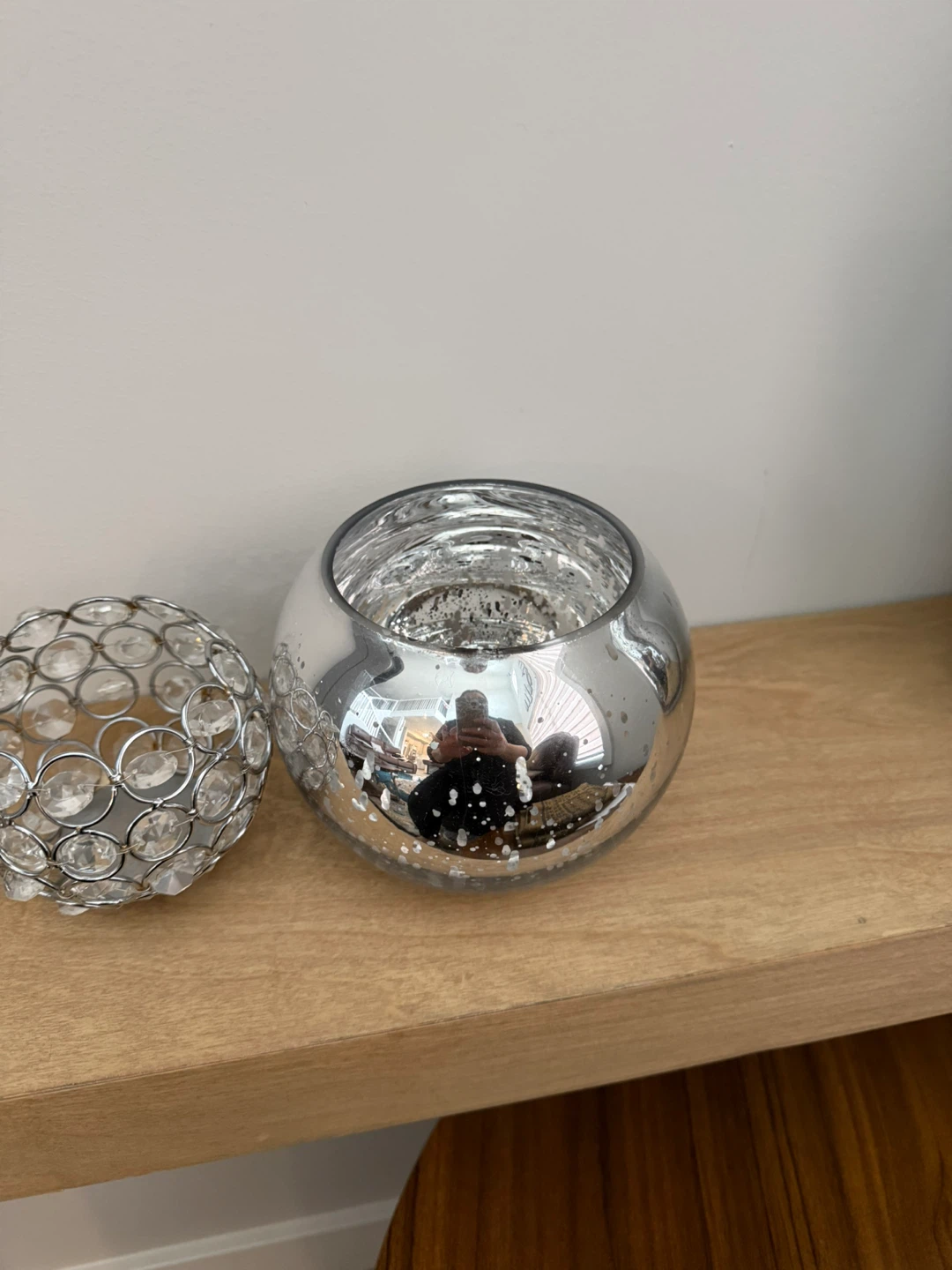 Silver Mercury Glass Vase and Candle Holder Set - photo 2