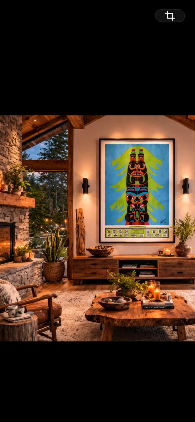 Haida beaver totem print signed cb gruel