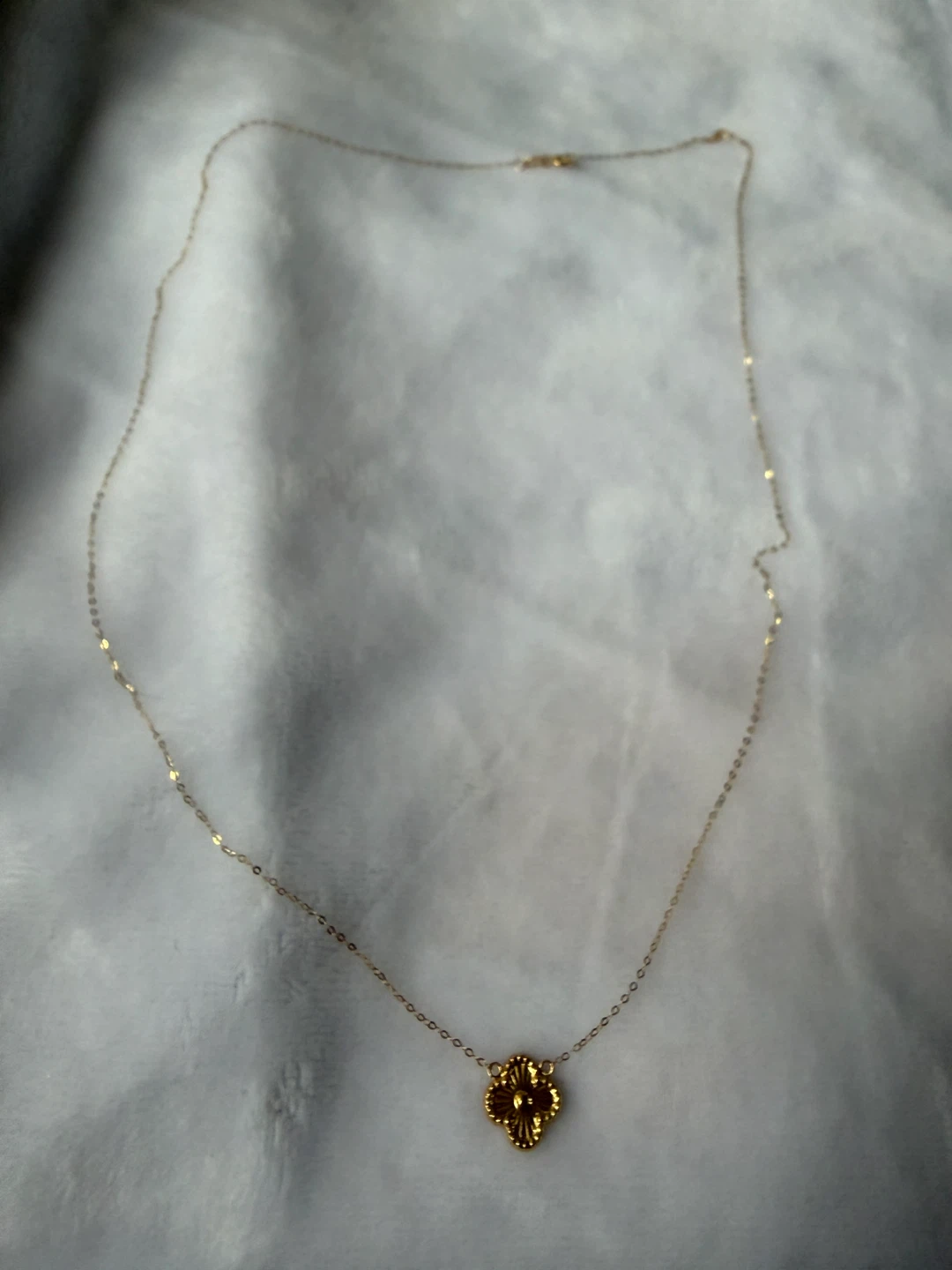 18K Gold Clover Pendant Necklace - photo 3