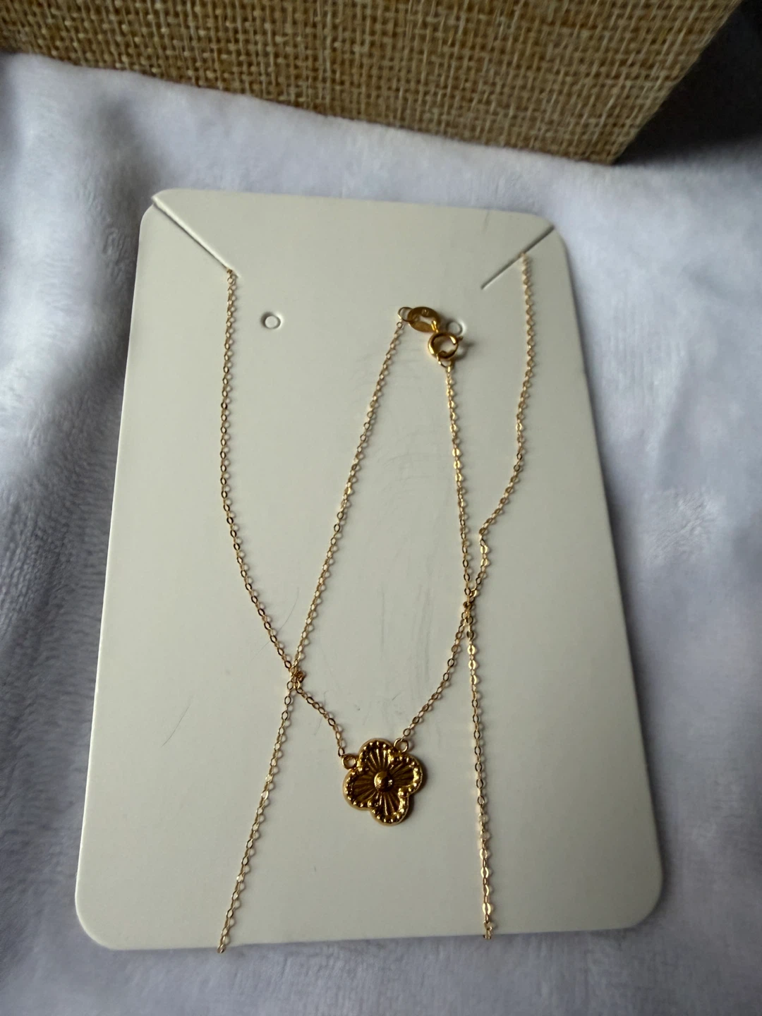 18K Gold Clover Pendant Necklace - photo 2