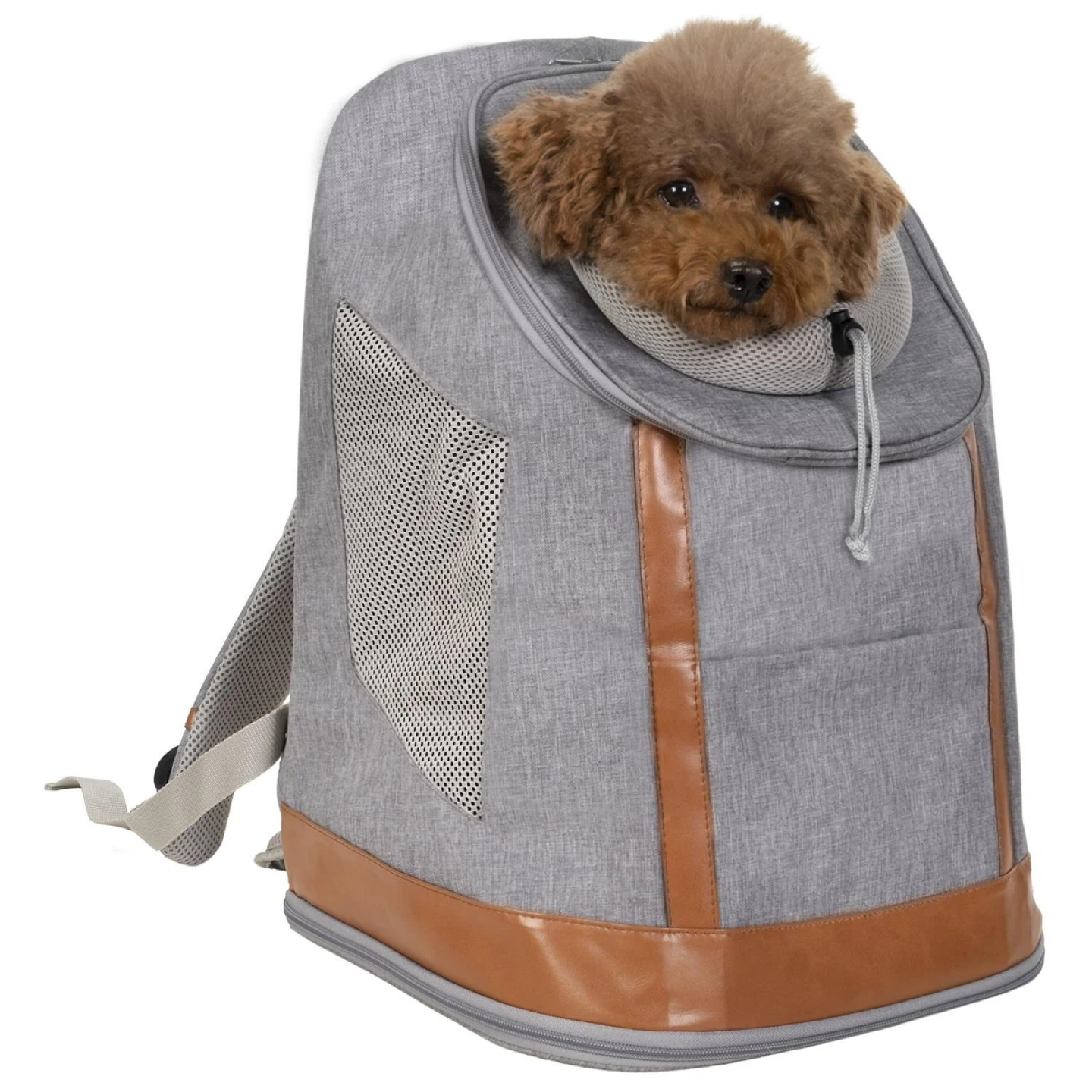 Grey Pet Carrier Backpack