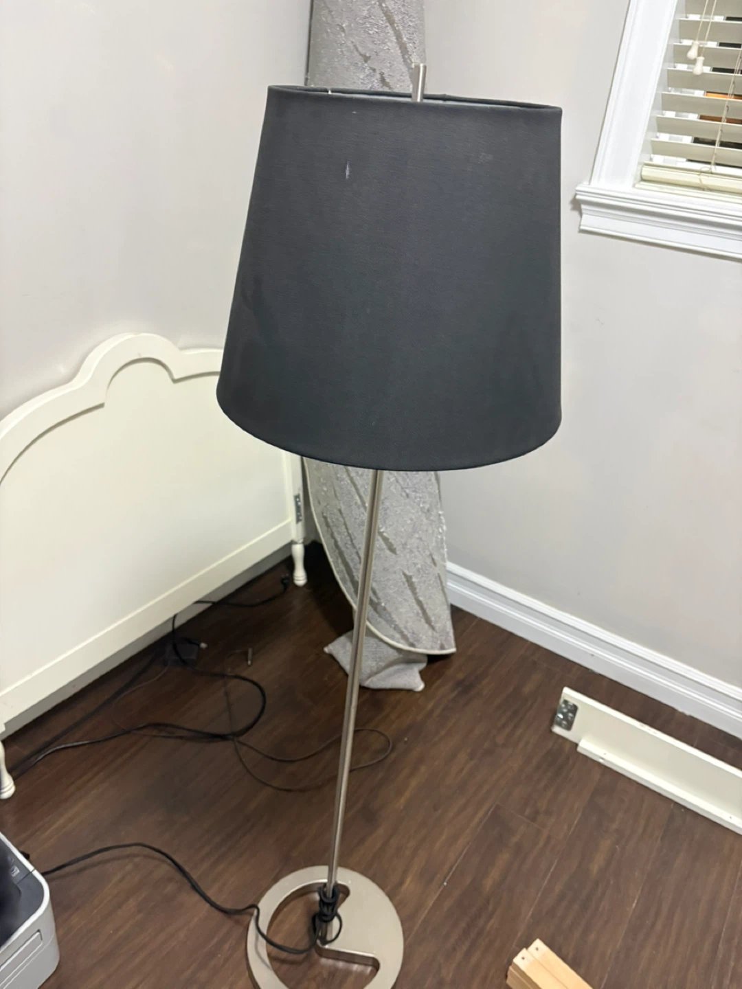 Modern Floor Lamp with Black Shade