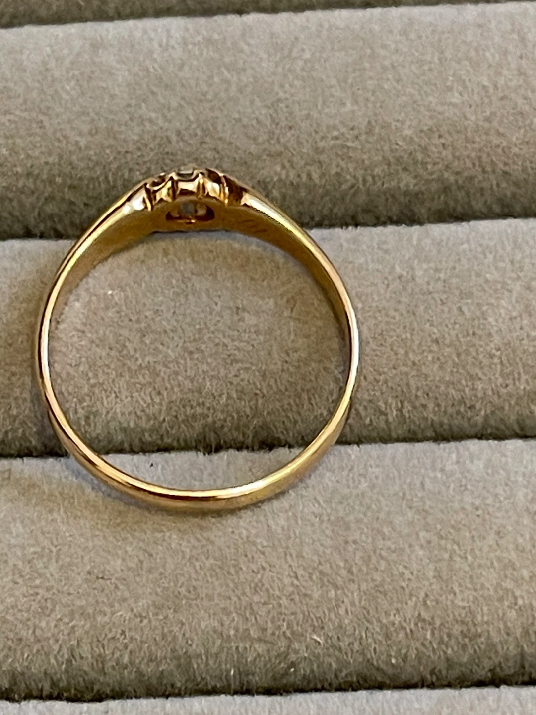VINTAGE VICTORIAN JI 14K Solid  solitaire diamond size 9 - photo 5