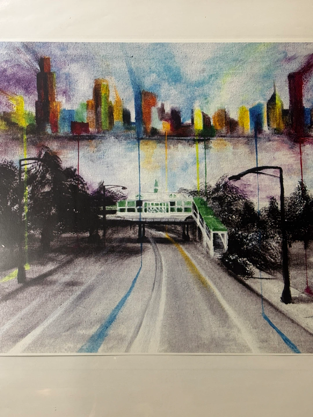 Framed Cityscape Artwork - photo 3
