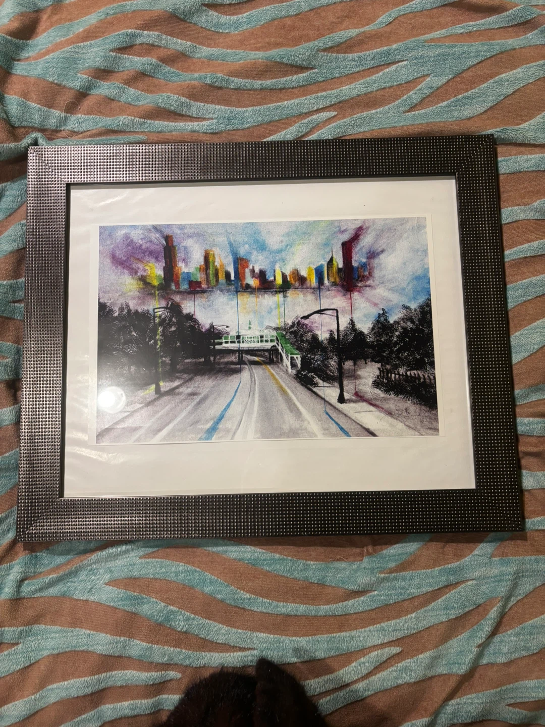 Framed Cityscape Artwork