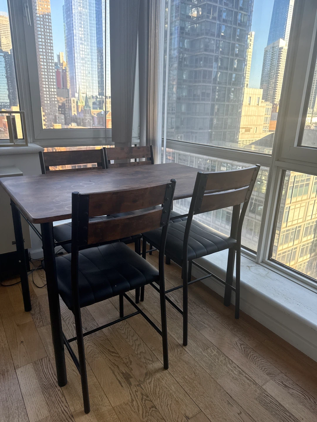 Dining Table Set with 4 Chairs