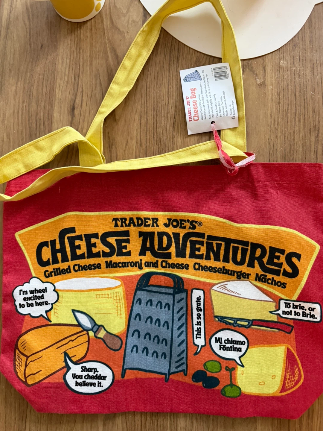 Trader Joe's Cheese Adventures Tote Bag