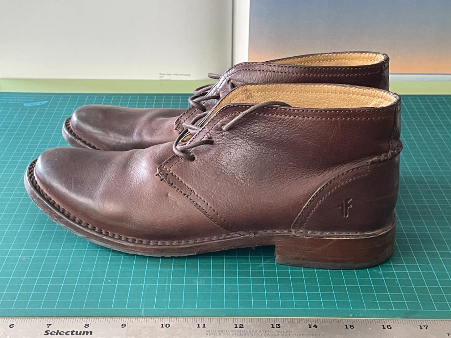 FRYE Dark Brown Leather Chukka Boots Size 10.5 - photo 2