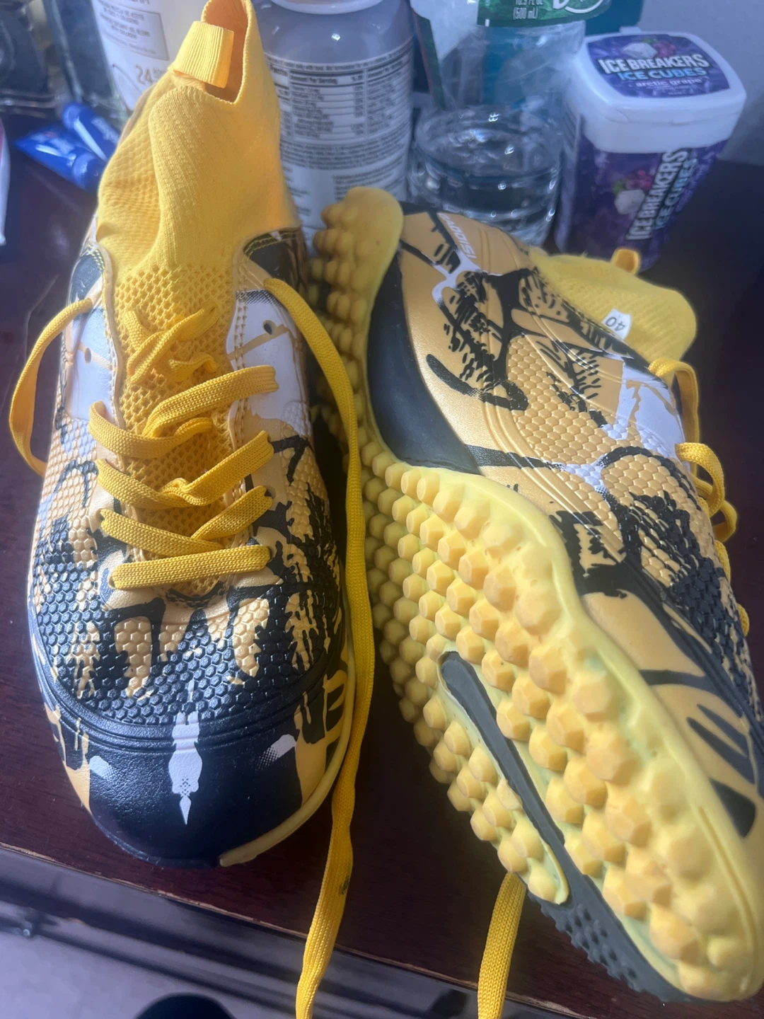 Yellow and Black Soccer Cleats Size 40