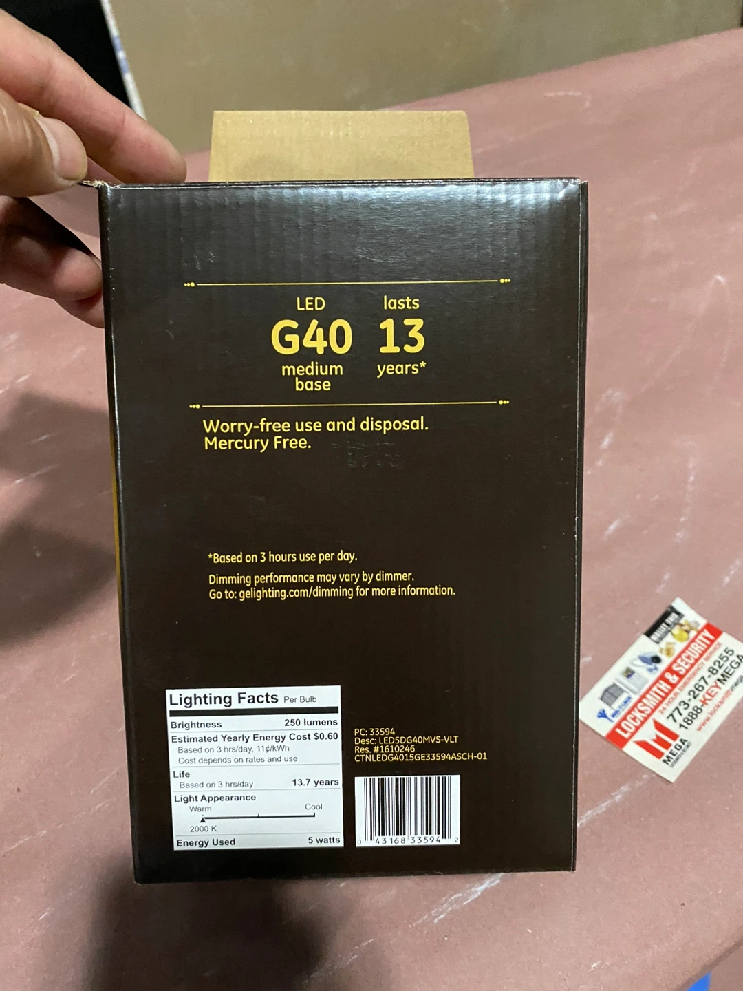 GE LED Vintage Style G40 Light Bulb - 5W, Warm Candle Light - photo 2