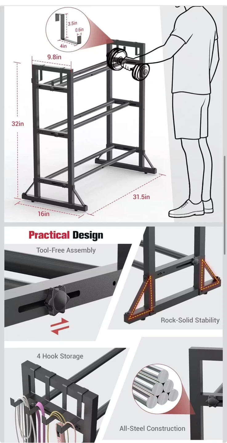 Dumbbell Rack and Weight Storage Organizer - photo 3