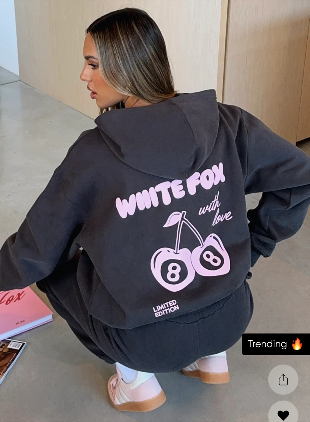 White Fox “With Love In The Moment” – Charcoal (L/XL)