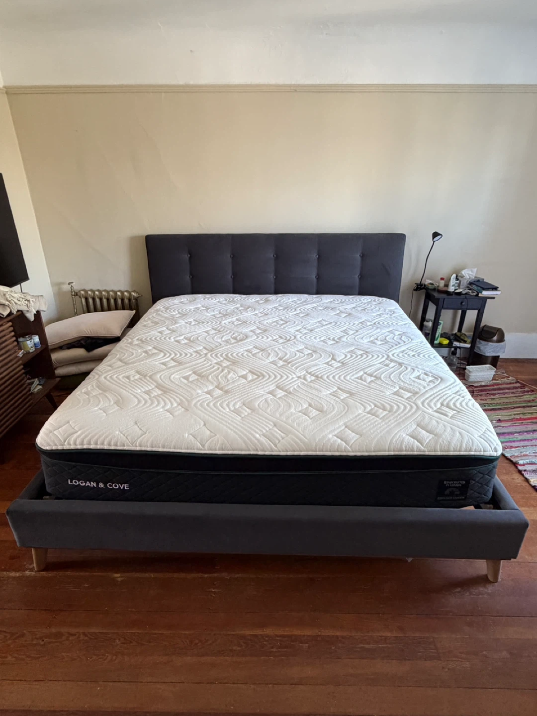 Carme Bed Frame + Logan & Cove Frontier Hybrid Mattress (KING)