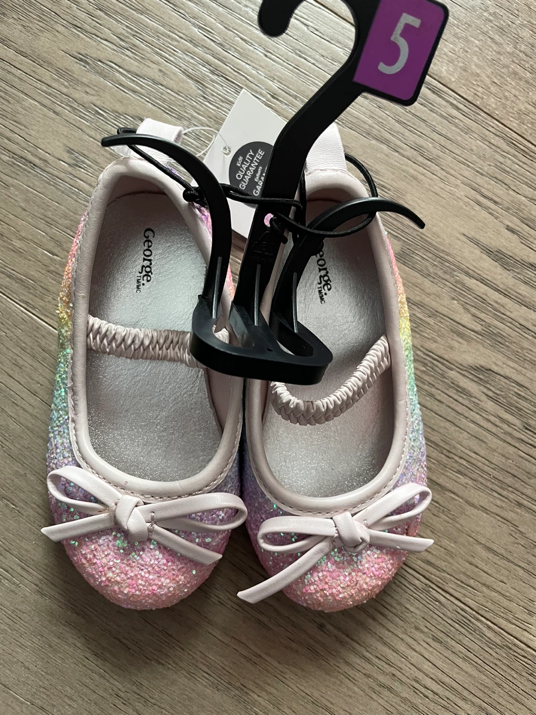 NEW! George Rainbow Glitter Ballet Flats - Size 5 - photo 2