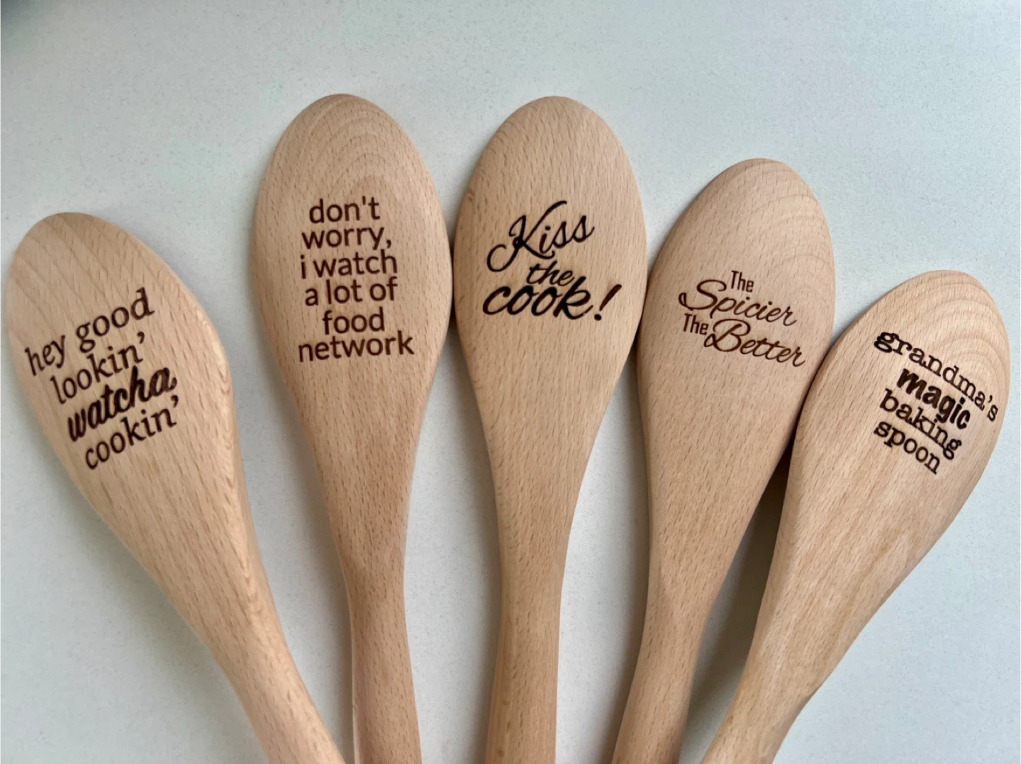 Wooden Cooking Spoons with Funny Sayings Set - photo 2