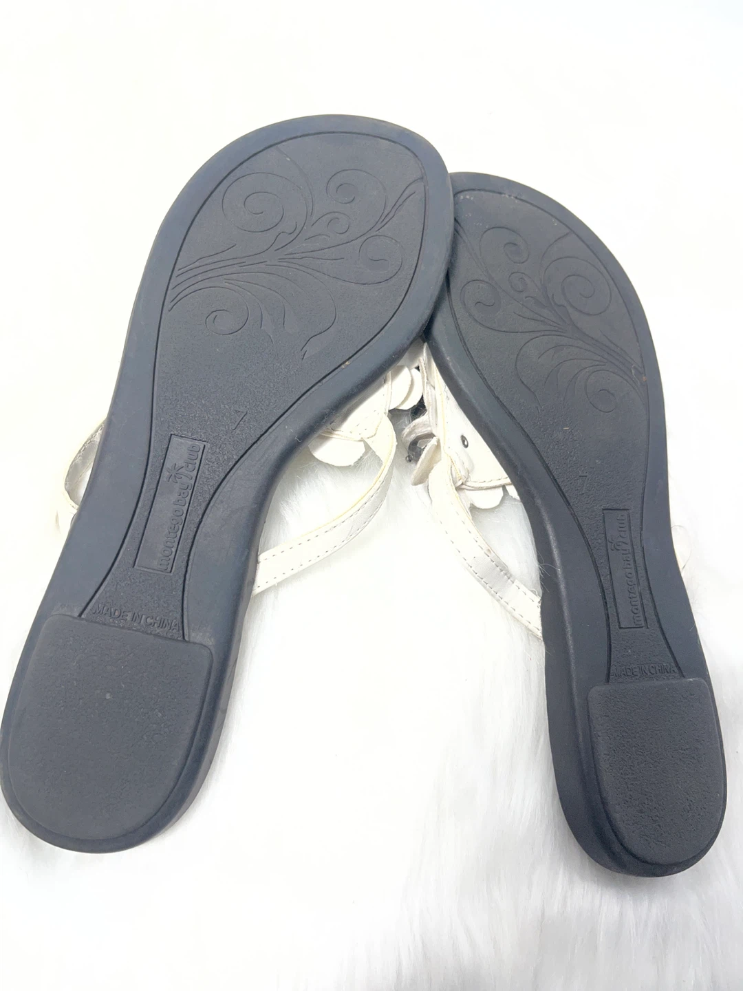 Montego Bay Flip Flops with Floral Beaded Embellishment - photo 4